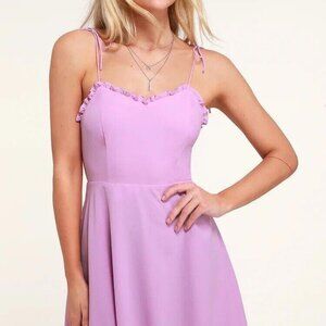 Women’s Celebration Lavender Ruffled Skater Dress‎ Purple Size Xsmall Xs